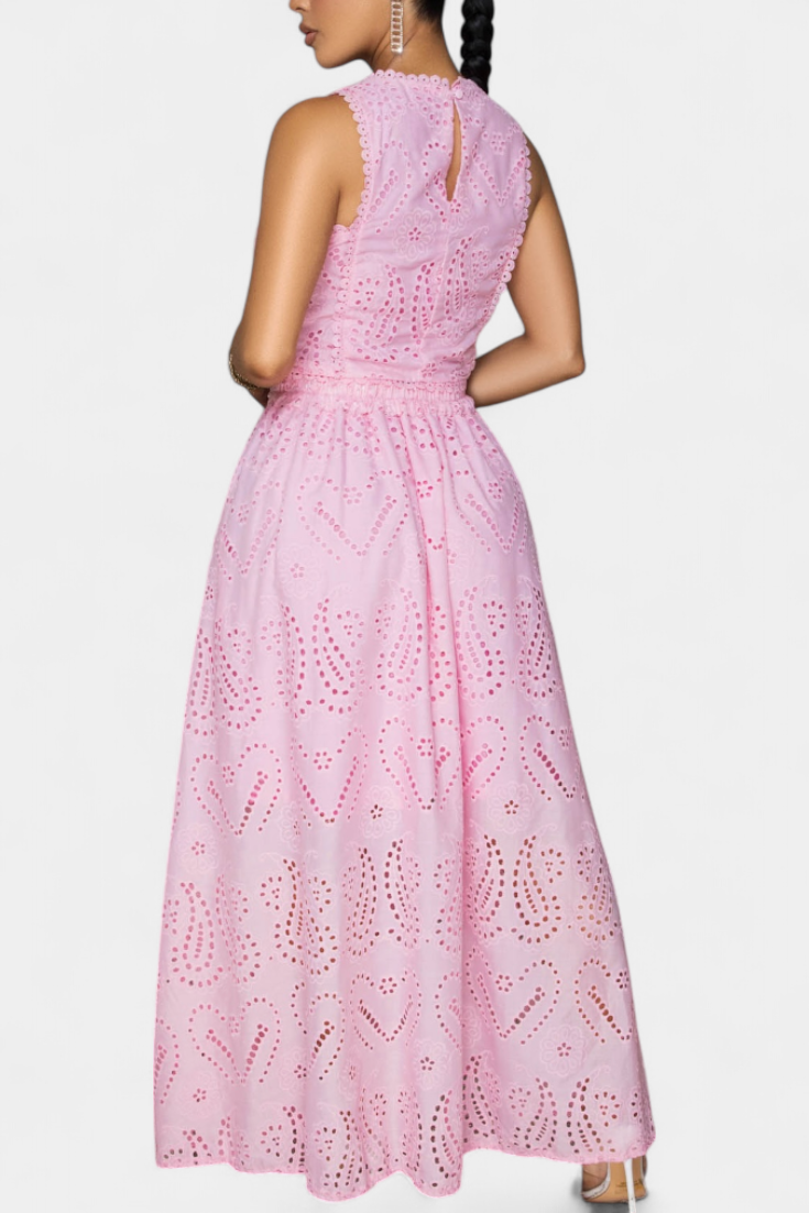 Danitza | Conjunto Romántico de Encaje Floral Calado